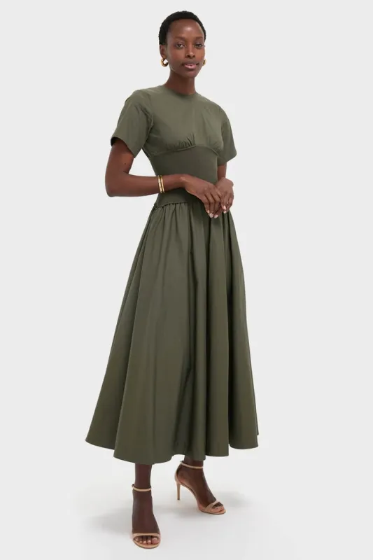Fern Wrenna Short Sleeve Midi Dress made by Simkhai