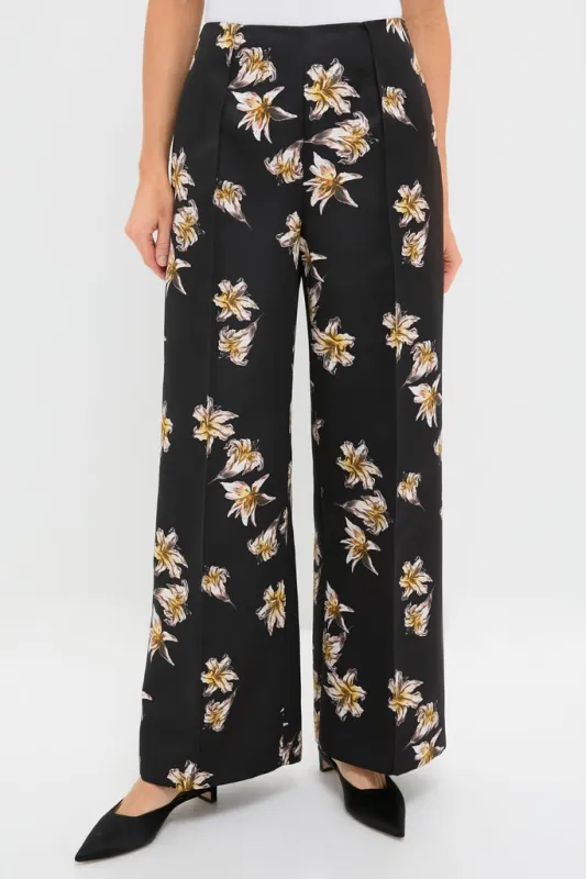 Black and Yellow Daffy Trousers made by Emilia Wickstead
