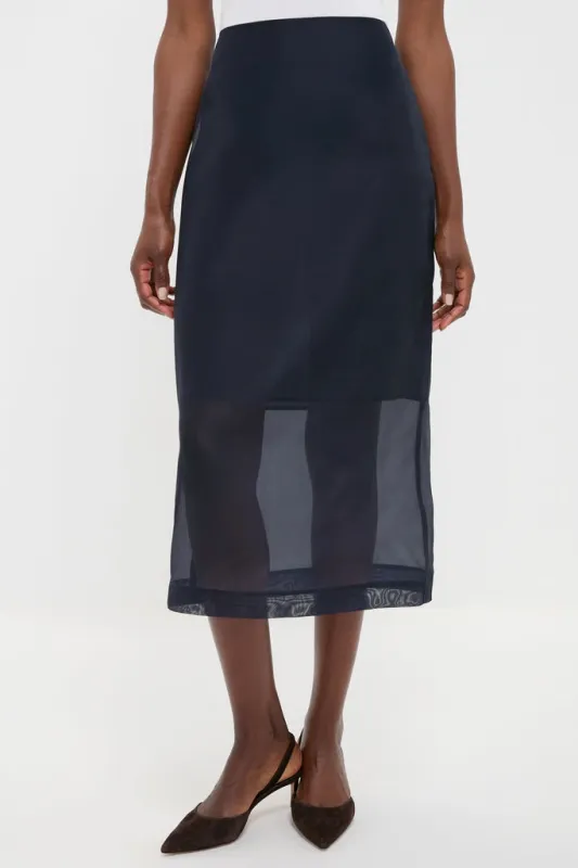 Atlantic Silk Organza Woven Midi Pencil Skirt sold by Tuckernuck