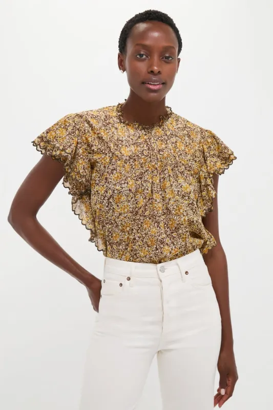 Khaki Daliyane Top sold by Tuckernuck