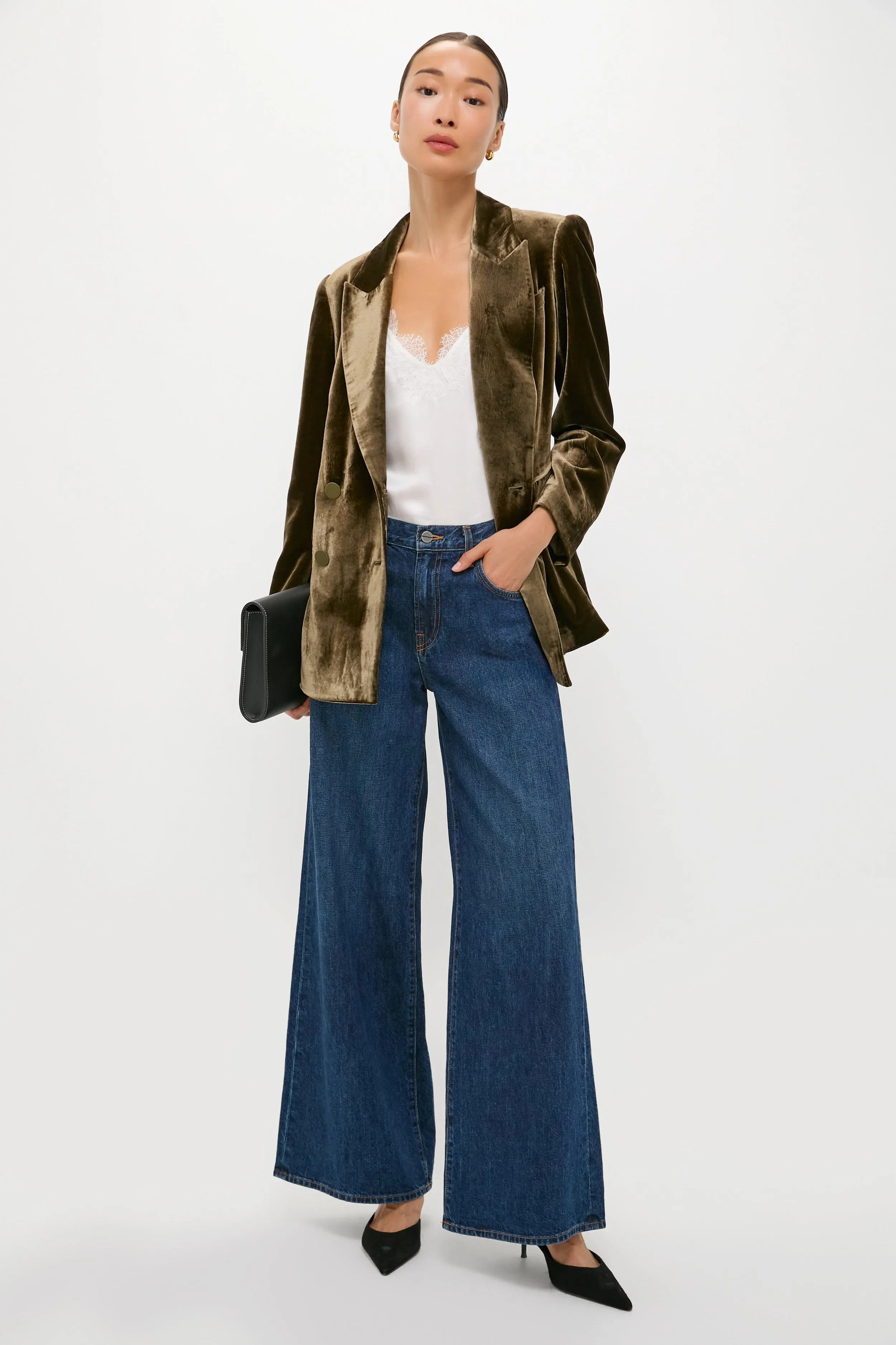 Black Nappa Large Soft Clutch sold by Tuckernuck product image thumbnail 3