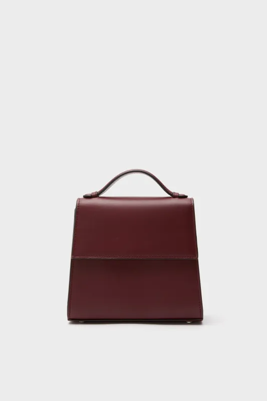 Burgundy Napa Small Top Handle sold by Tuckernuck