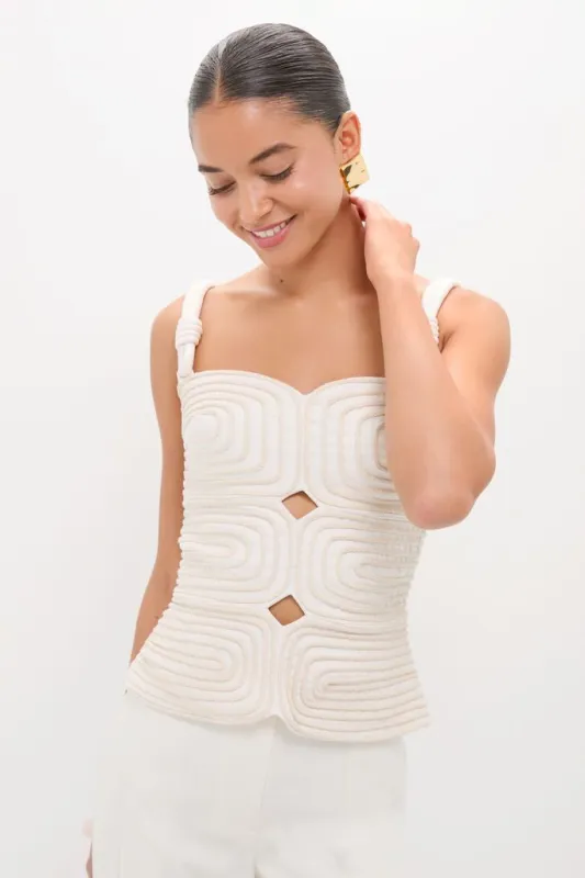 Ivory Marea Embellished Top sold by Tuckernuck
