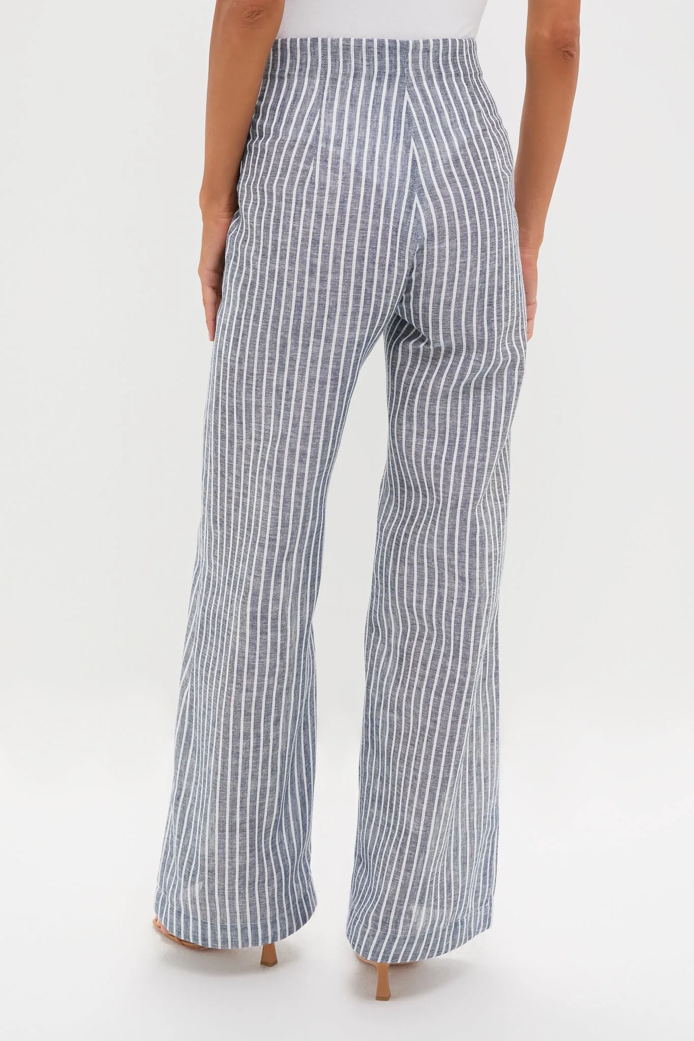 White and Blue Stripes Amor Profundo Pants sold by Tuckernuck product image thumbnail 4