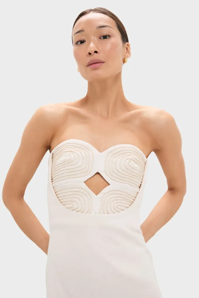 Ivory Calle Palmas Embroidered Midi Dress sold by Tuckernuck product image thumbnail 5