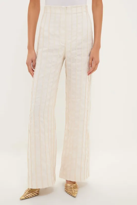 Ivory Tuyo Embroidered Pants made by ANDRES OTALORA