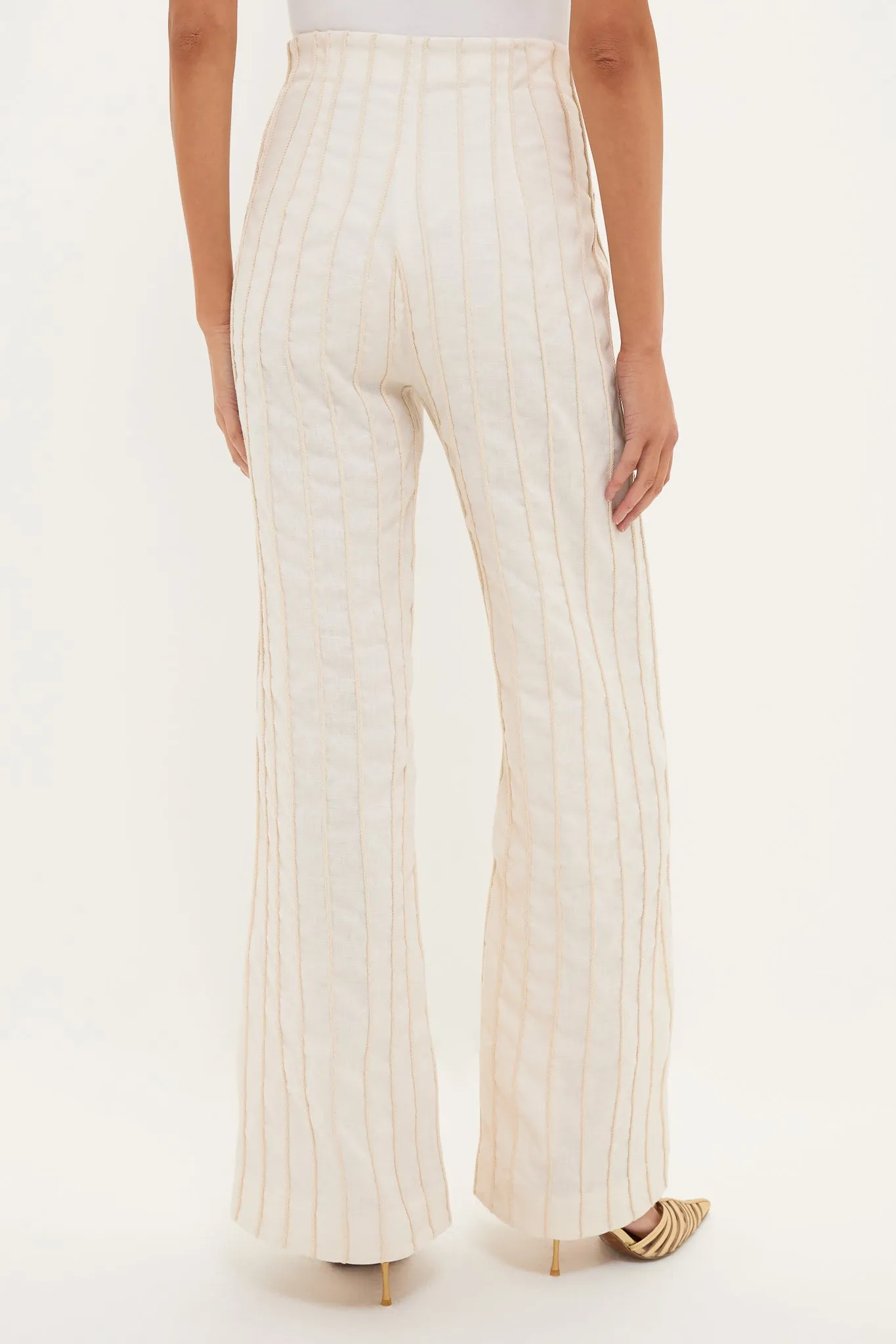 Ivory Tuyo Embroidered Pants sold by Tuckernuck product image thumbnail 4