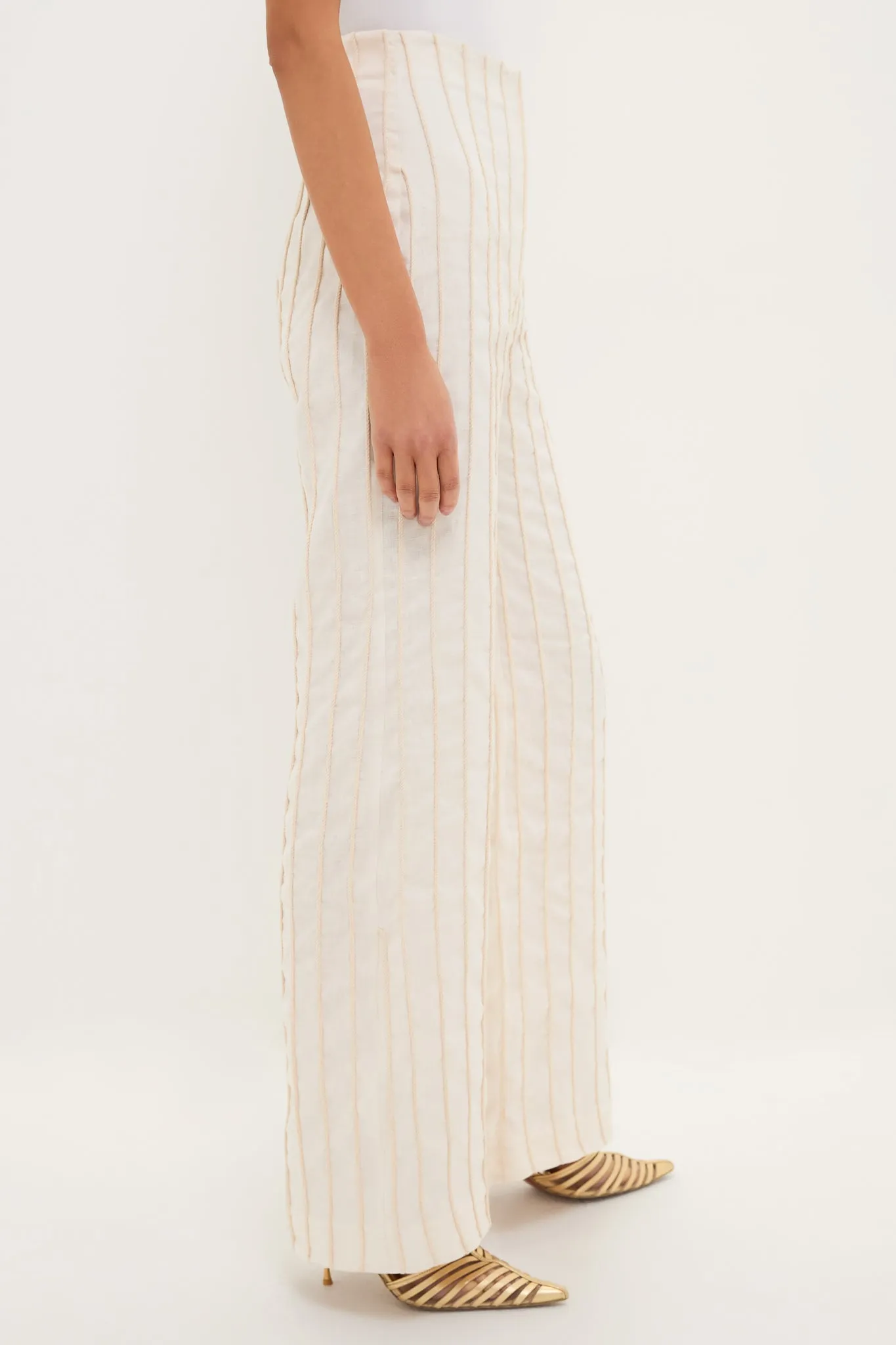 Ivory Tuyo Embroidered Pants sold by Tuckernuck product image thumbnail 3