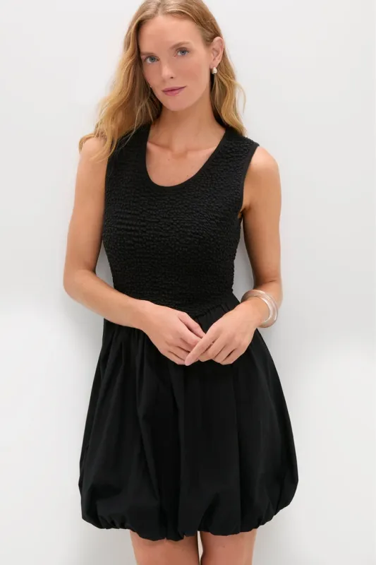 Black Smocked Marisa Dress sold by Tuckernuck