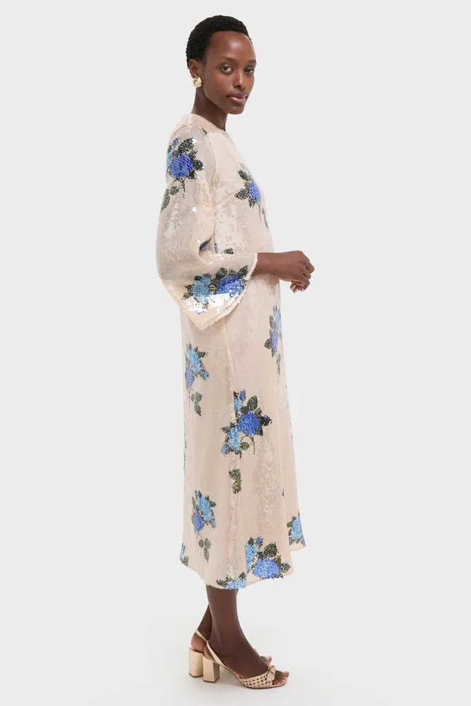 Rose Blue Seraphina Sequin Midi Dress sold by Tuckernuck product image thumbnail 3