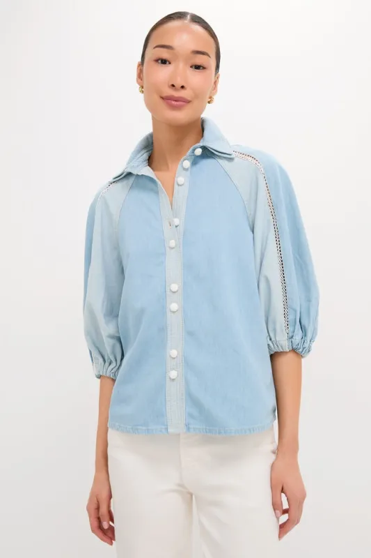 Denim Bicolor Shirt sold by Tuckernuck