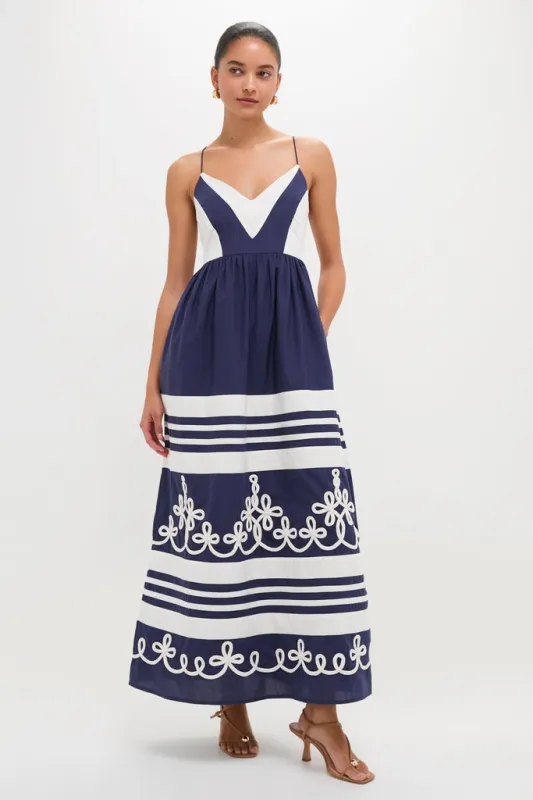 Navy Amelia Maxi Dress sold by Tuckernuck