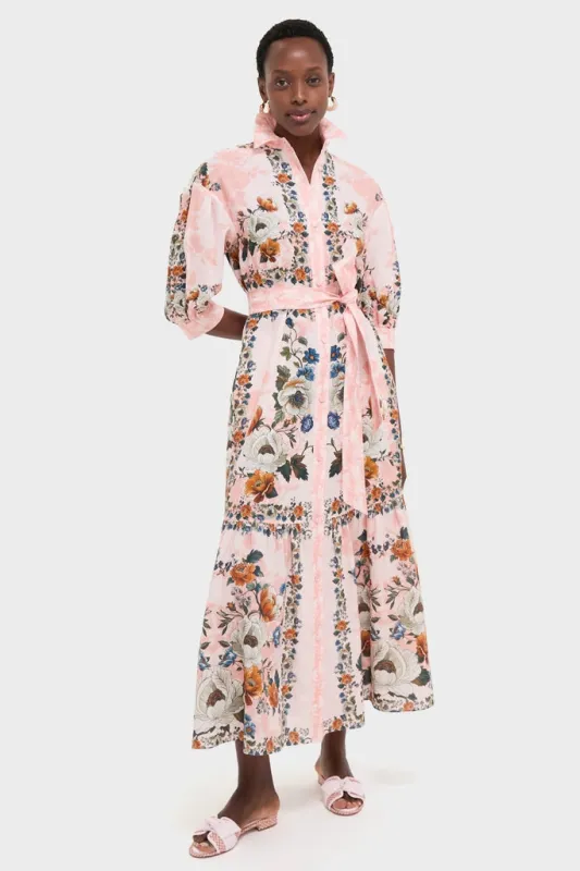 Magical Blossom Pink Bianca Linen Maxi Dress sold by Tuckernuck