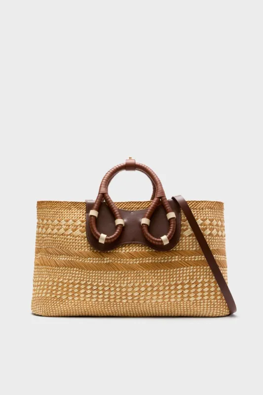 Camel Swaying Silhouettes Mini Tote Bag made by Johanna Ortiz