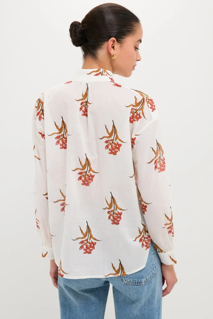 Off-White Kiki Persimmon Flower Shirt sold by Tuckernuck product image thumbnail 4