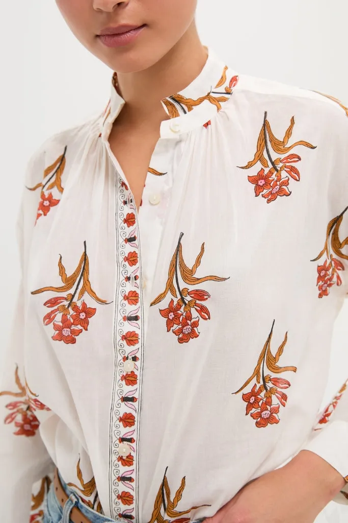 Off-White Kiki Persimmon Flower Shirt sold by Tuckernuck product image thumbnail 5