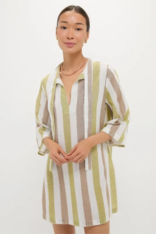 Olivewood Stripe Marseille Coverup sold by Tuckernuck