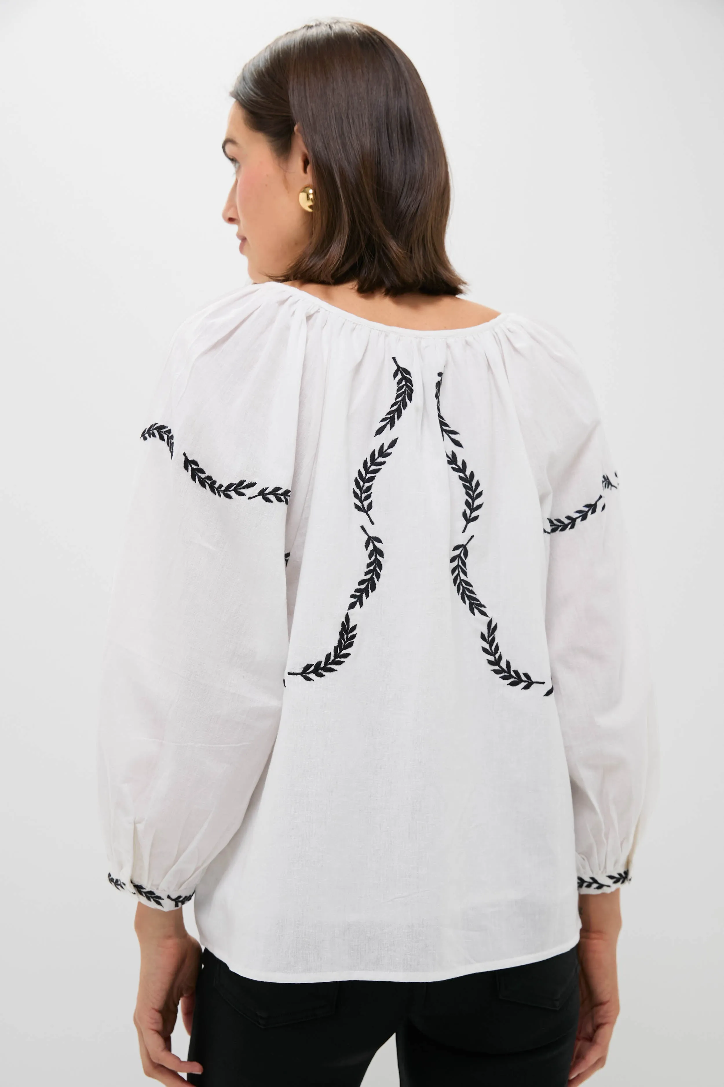 Salt Organic Lucy Dove Embroidery Blouse sold by Tuckernuck product image thumbnail 4