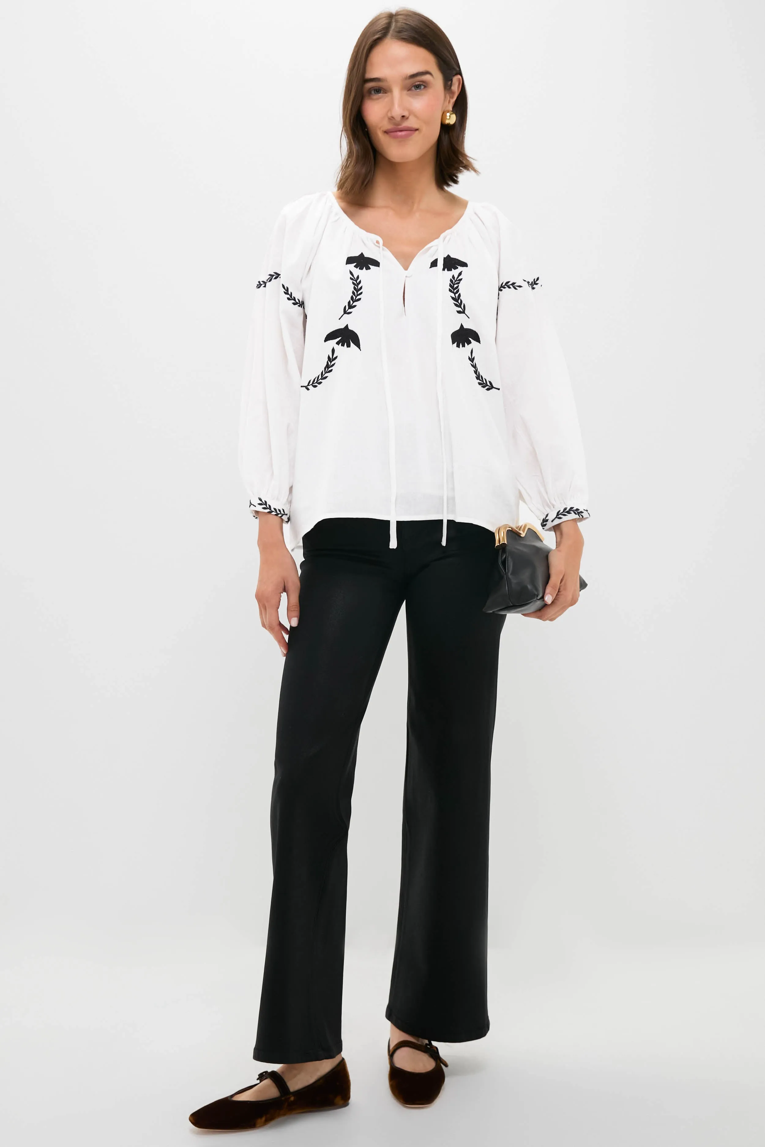 Salt Organic Lucy Dove Embroidery Blouse sold by Tuckernuck product image thumbnail 2