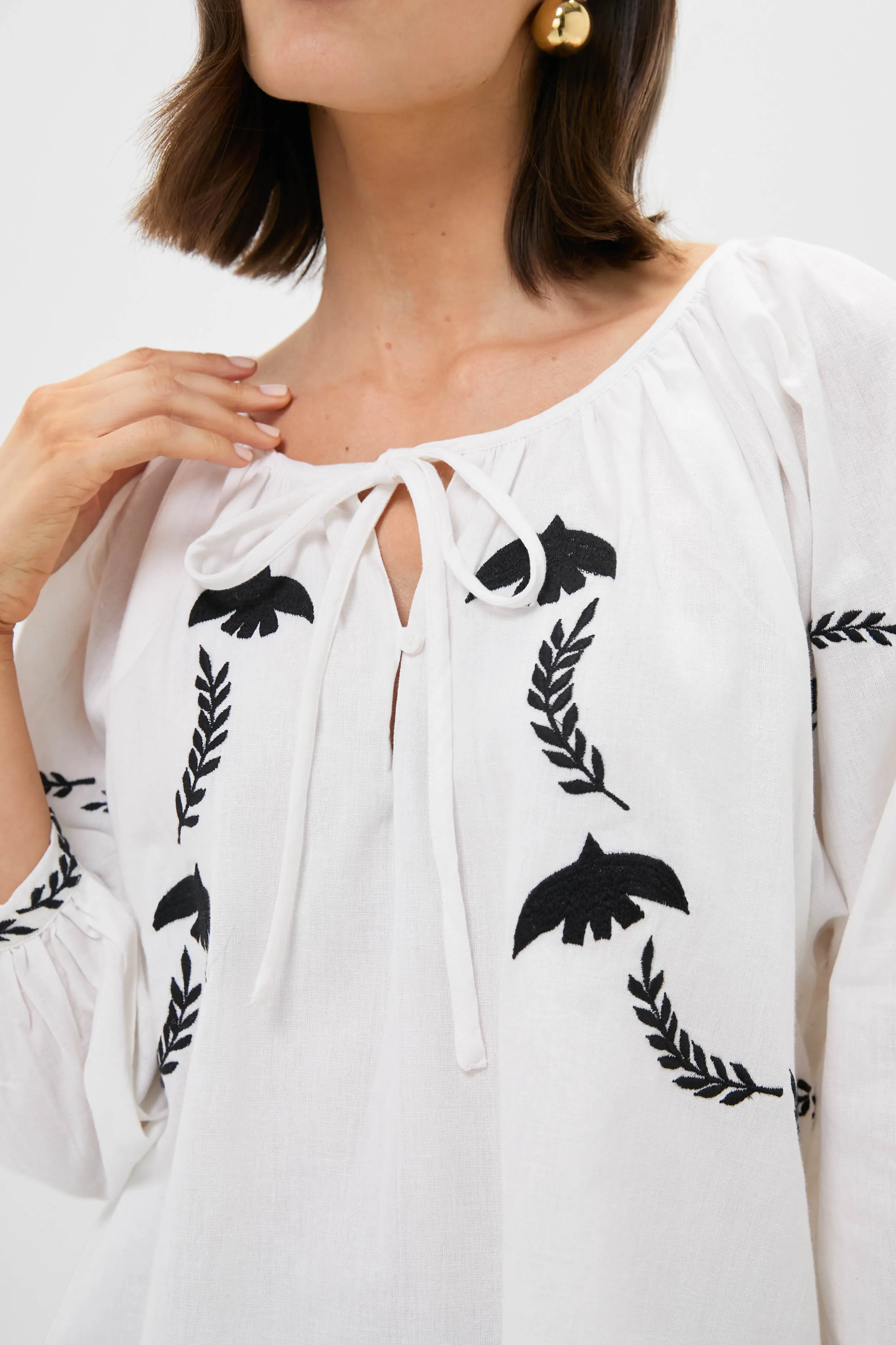 Salt Organic Lucy Dove Embroidery Blouse sold by Tuckernuck product image thumbnail 5