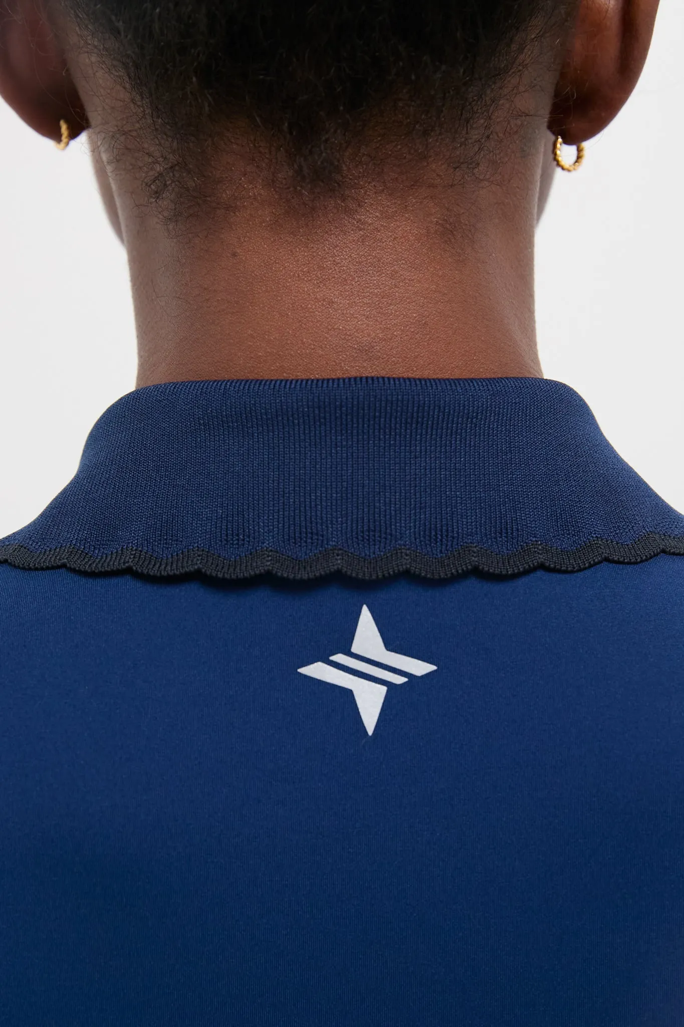 Navy Long Sleeve Performance Jersey Caroline Polo sold by Tuckernuck product image thumbnail 5