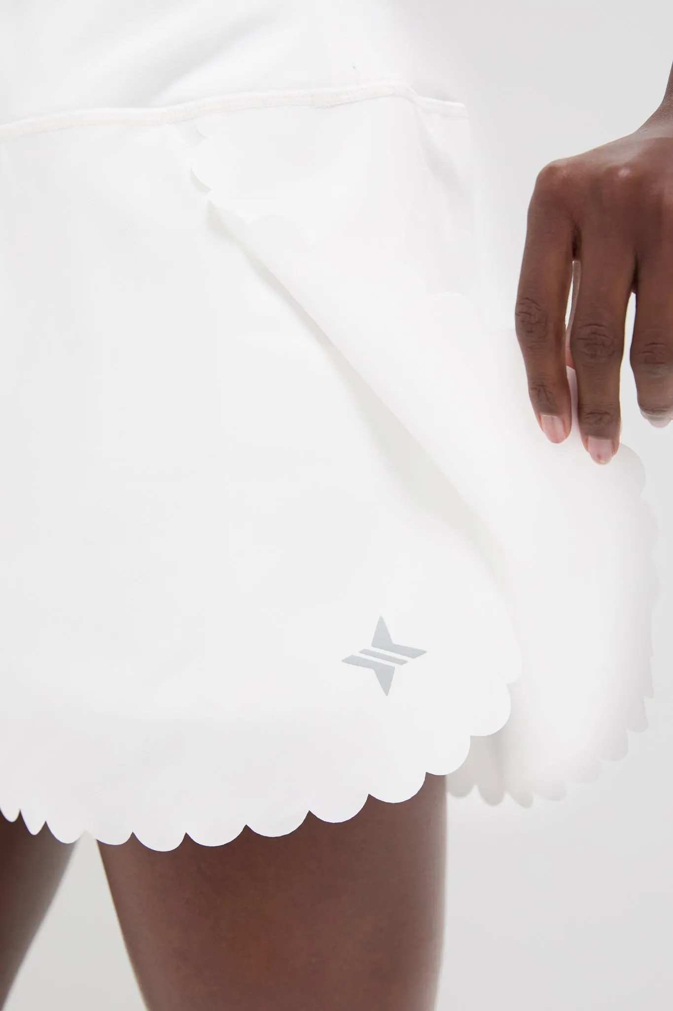 White Scallop Performance Jersey Marisa Short sold by Tuckernuck product image thumbnail 5