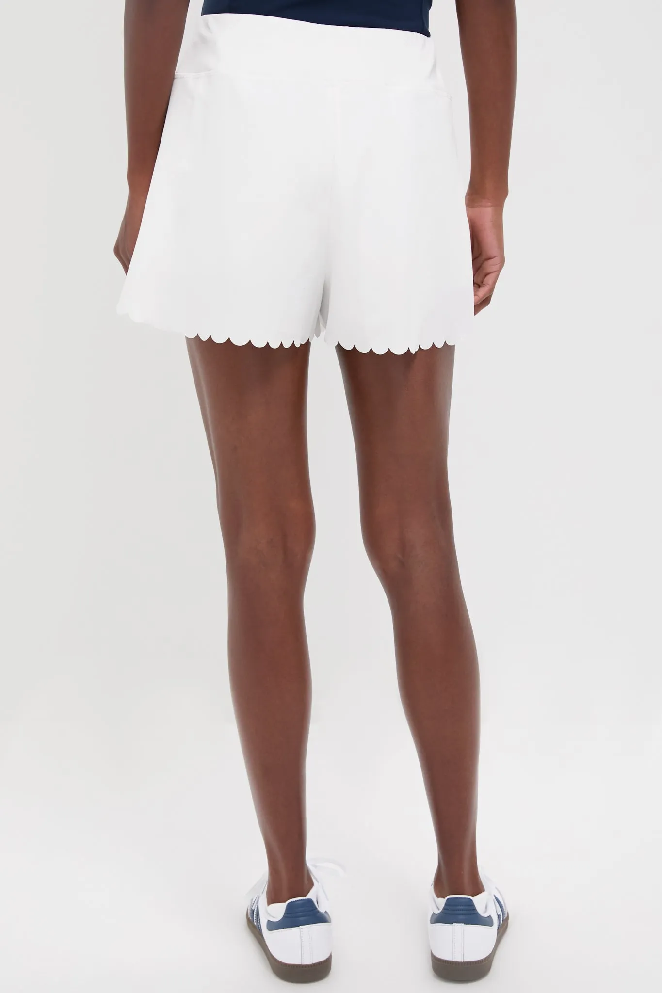 White Scallop Performance Jersey Marisa Short sold by Tuckernuck product image thumbnail 4