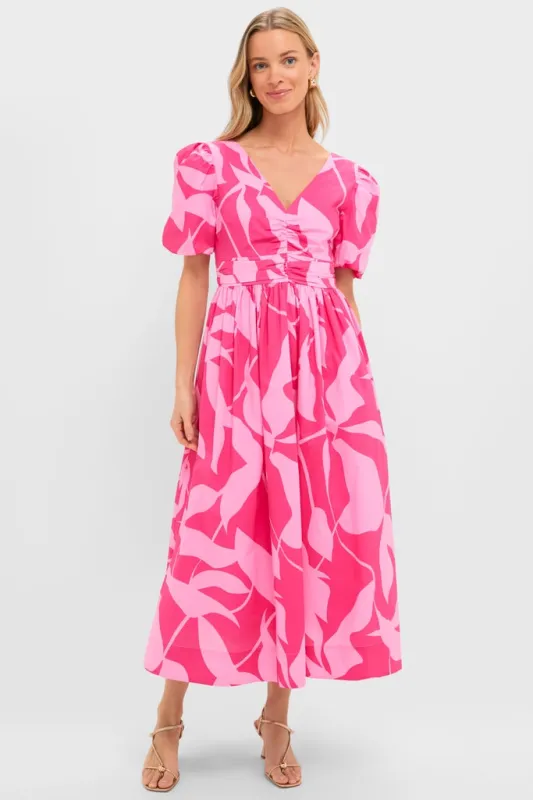 Pink Floral Short Sleeve Carson Maxi Dress sold by Tuckernuck