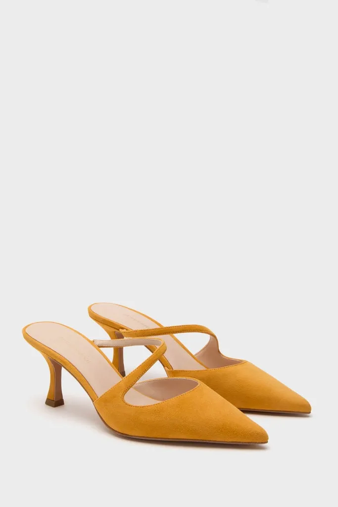 Marigold Suede Mimi Heels sold by Tuckernuck product image thumbnail 4