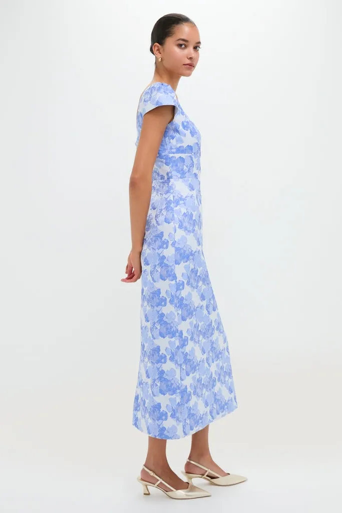 Pale Blue Jacquard Archibald Maxi Dress sold by Tuckernuck product image thumbnail 3