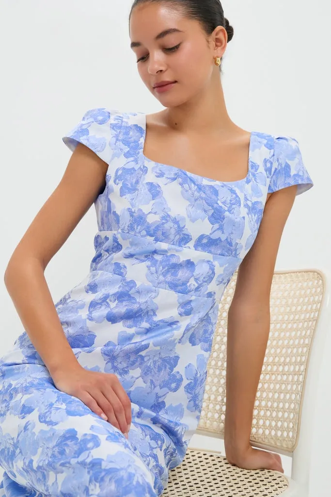 Pale Blue Jacquard Archibald Maxi Dress sold by Tuckernuck product image thumbnail 2