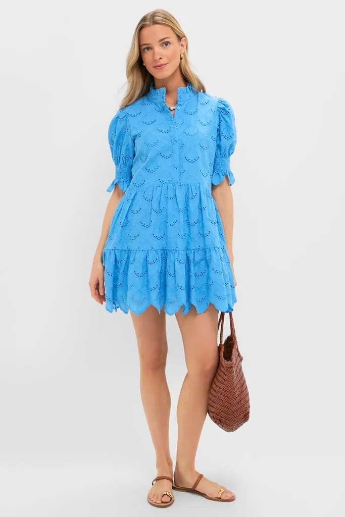 Cerulean Eyelet Bennett Mini Dress sold by Tuckernuck product image thumbnail 3
