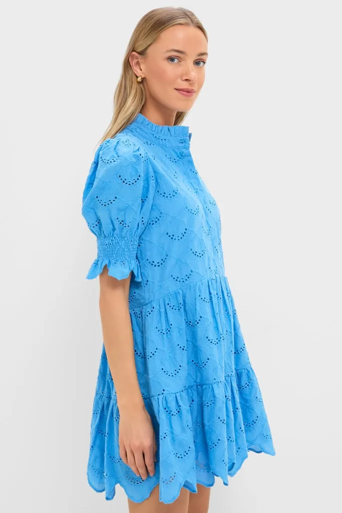 Cerulean Eyelet Bennett Mini Dress sold by Tuckernuck product image thumbnail 4