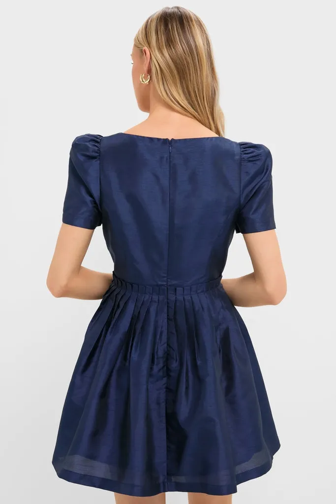 Navy Pleated Lucerne Mini Dress sold by Tuckernuck product image thumbnail 5
