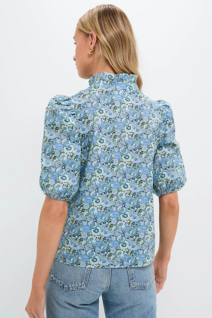 Blue Ditsy Floral Florence Blouse sold by Tuckernuck product image thumbnail 5