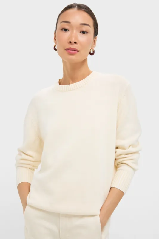 White Stone Washed Cotton Anne Crewneck made by Tuckernuck