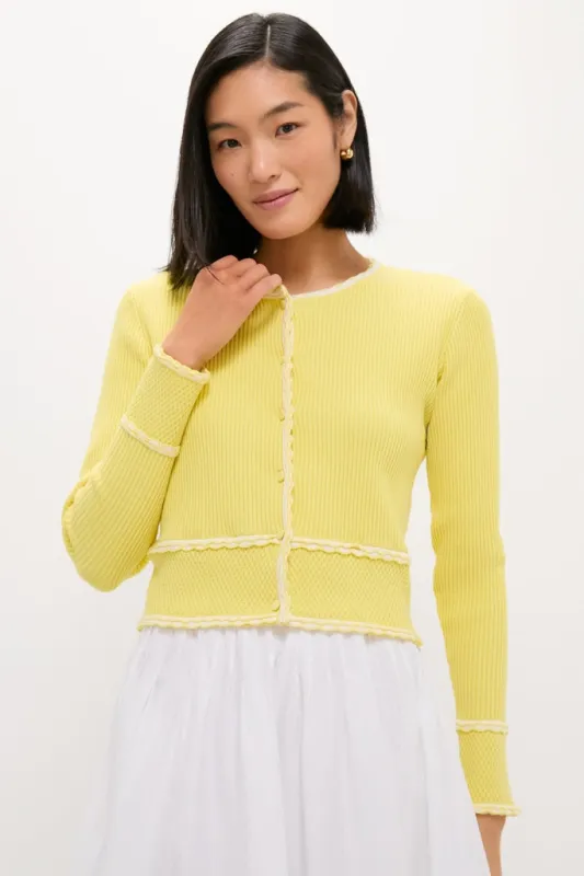 Pale Yellow Lily Cardigan made by Tuckernuck
