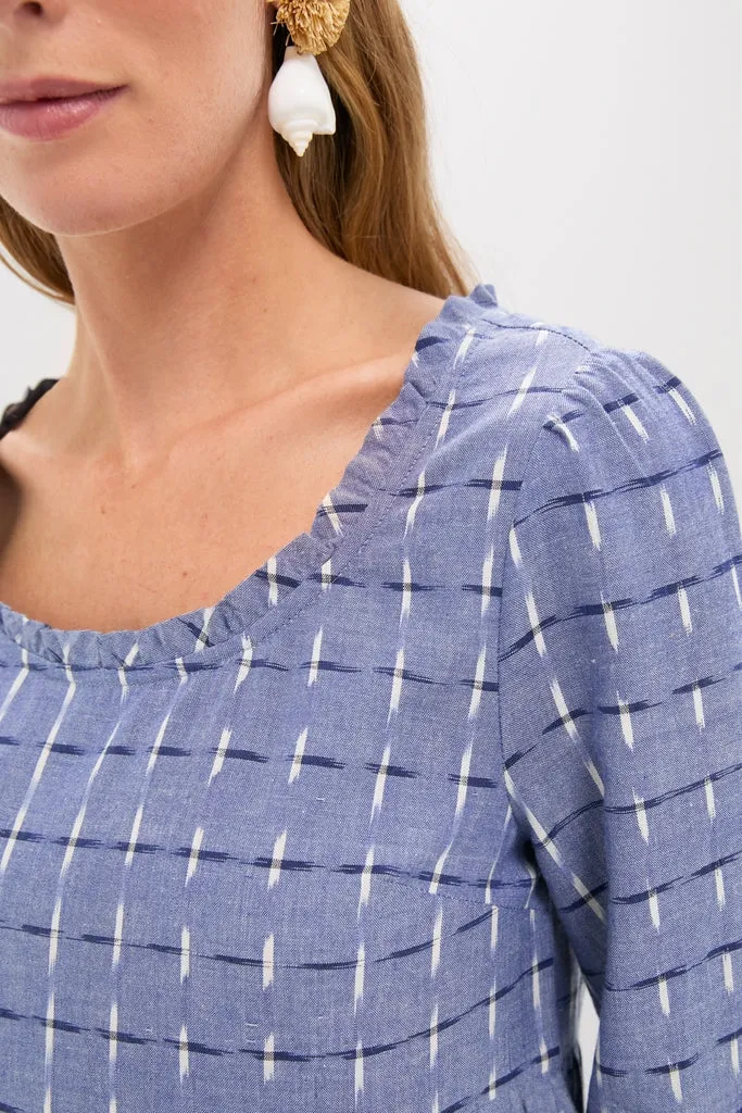 Azure Ikat Clara Dress sold by Tuckernuck product image thumbnail 2