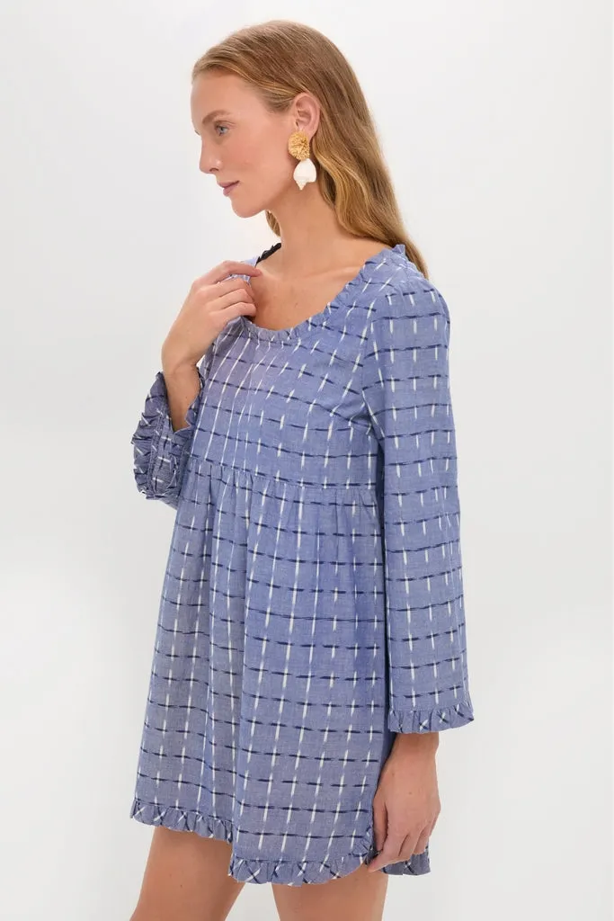 Azure Ikat Clara Dress sold by Tuckernuck product image thumbnail 4