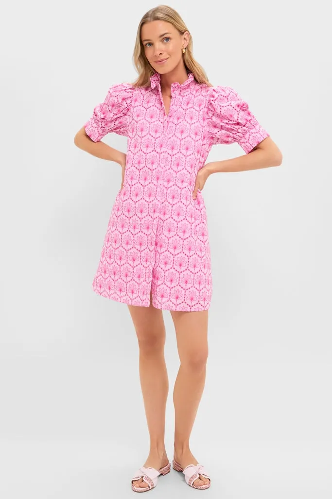 Pink Palm Eyelet Louisa Mini Dress sold by Tuckernuck product image thumbnail 2