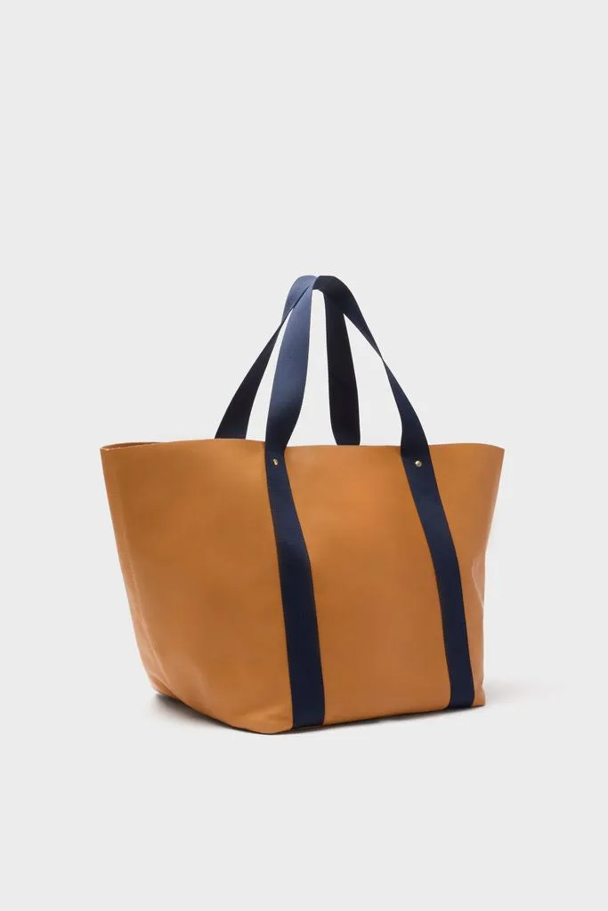 Tan Big Daddy Tote with Green Monogram sold by Tuckernuck product image thumbnail 5