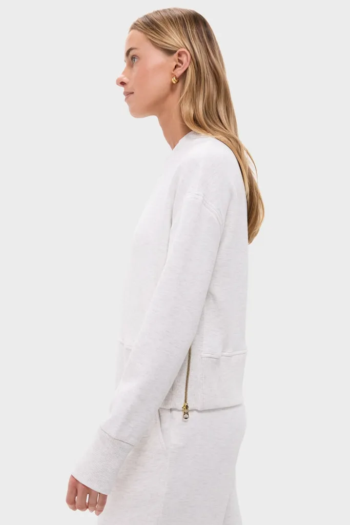Ivory Marl Philippe Crop Sweatshirt sold by Tuckernuck product image thumbnail 3