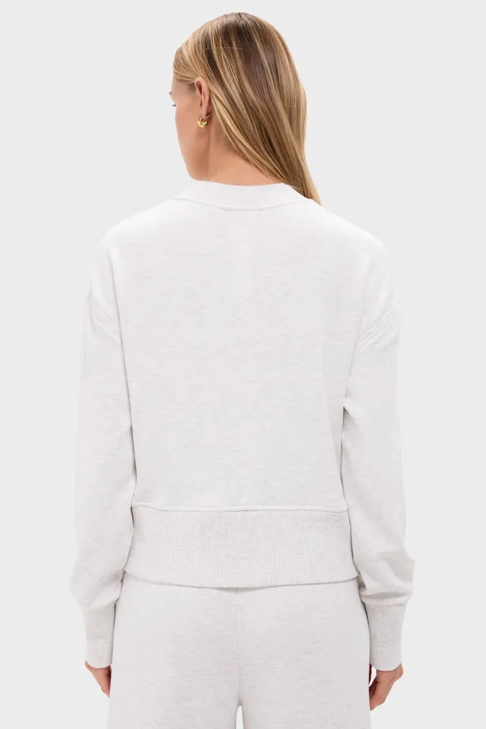Ivory Marl Philippe Crop Sweatshirt sold by Tuckernuck product image thumbnail 4