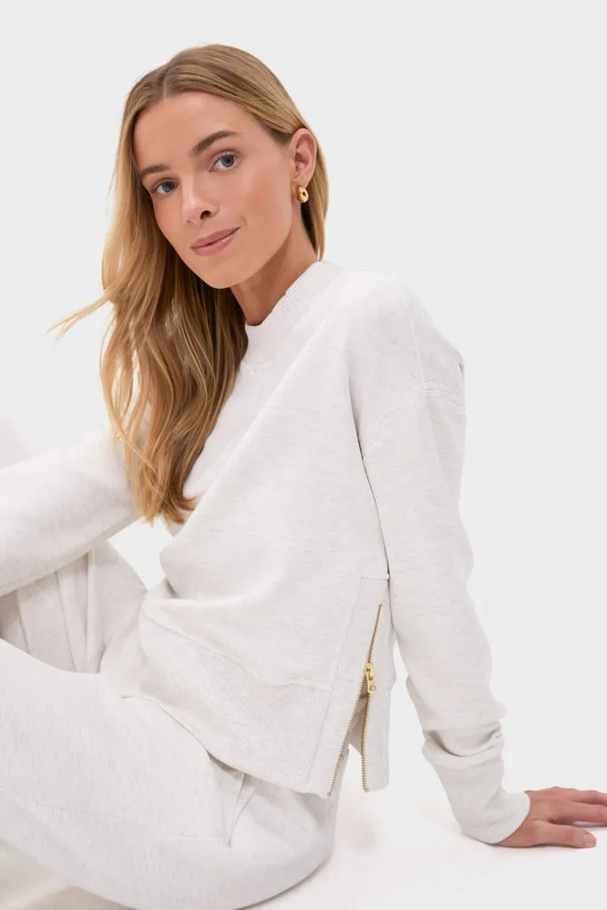 Ivory Marl Philippe Crop Sweatshirt sold by Tuckernuck product image thumbnail 5