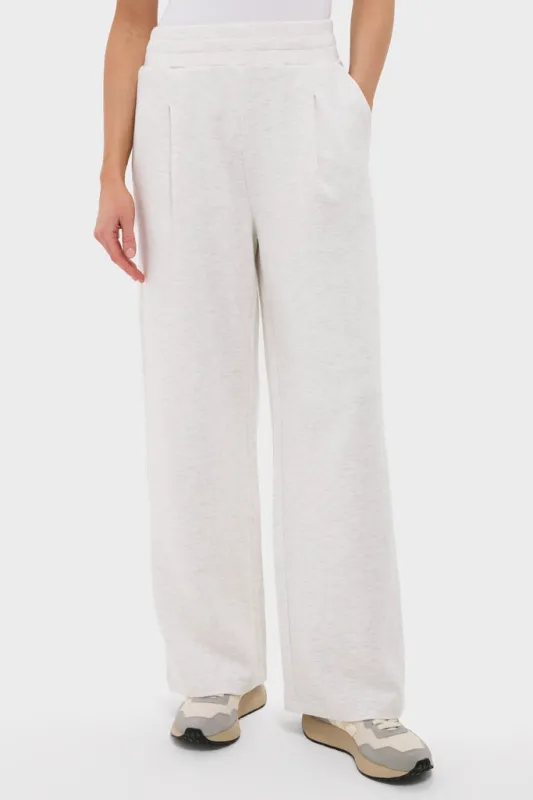 Ivory Marl Extra Wide Leg Sweatpant 29.5 sold by Tuckernuck