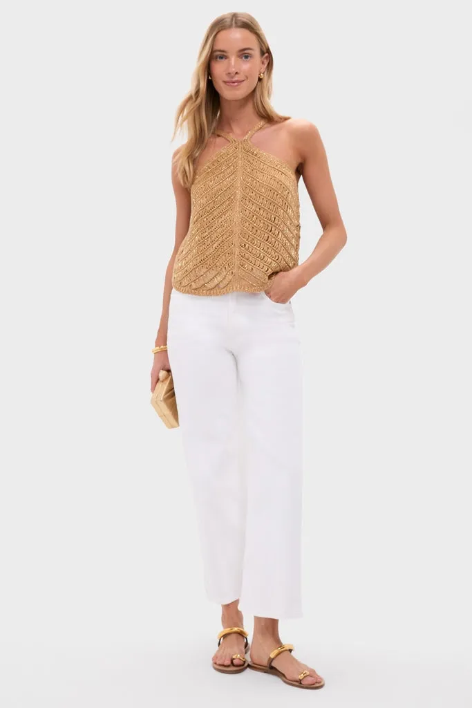Gold Knit Halter Top sold by Tuckernuck product image thumbnail 2
