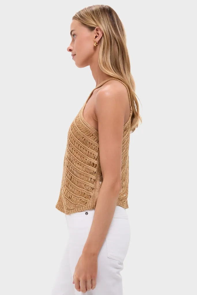 Gold Knit Halter Top sold by Tuckernuck product image thumbnail 3