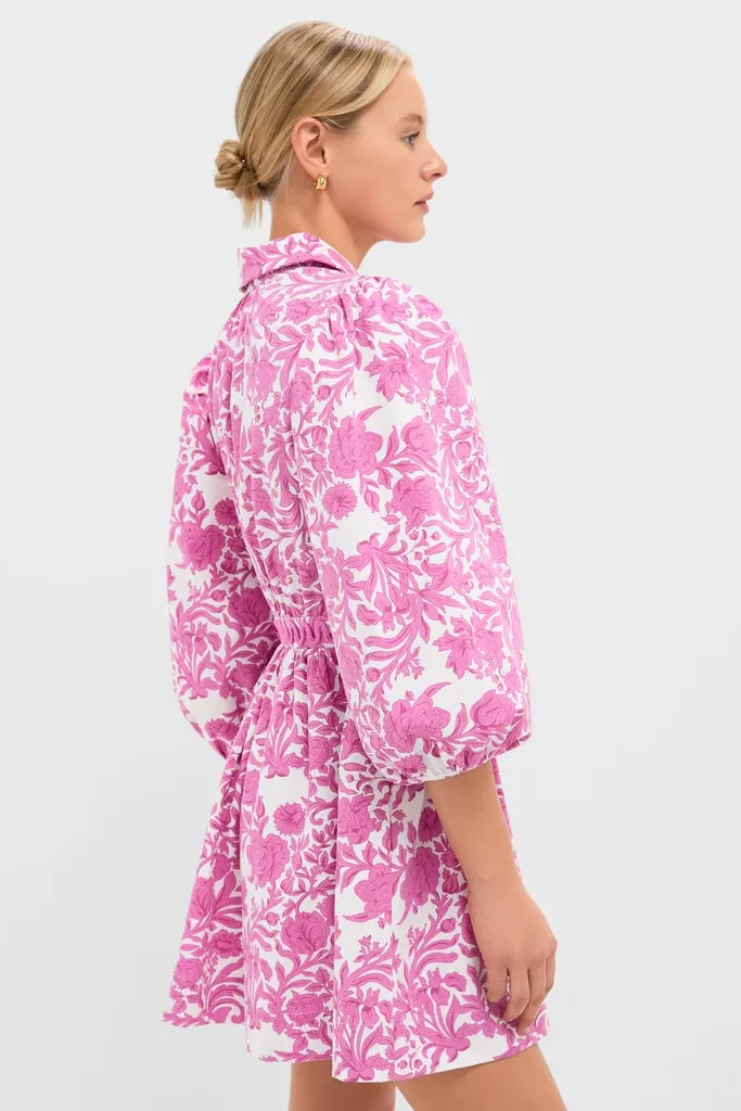 Pink Floral Embroidery Lola Mini Shirt Dress sold by Tuckernuck product image thumbnail 4