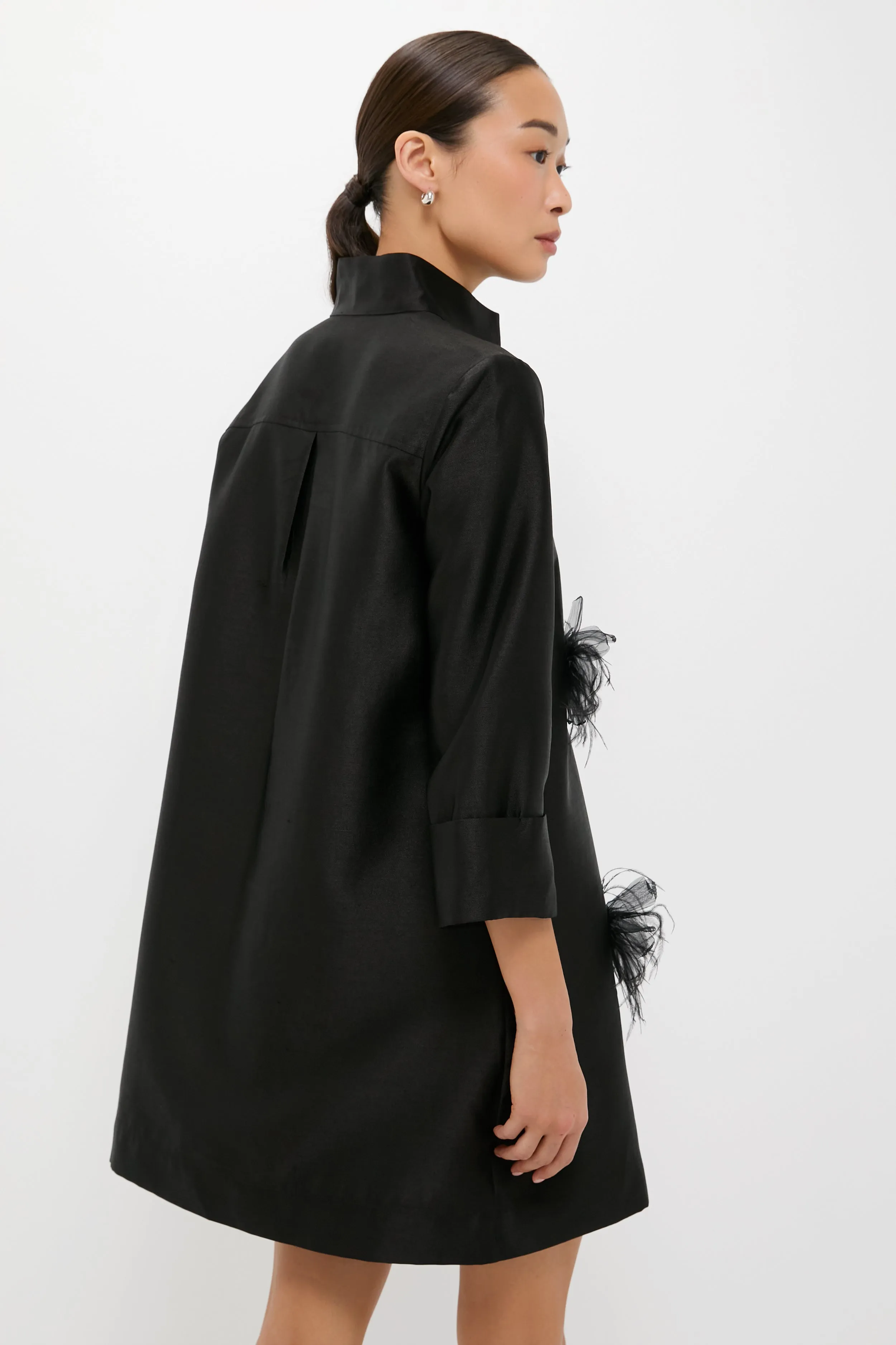 Black Embellished Dupioni Megan Dress sold by Tuckernuck product image thumbnail 4