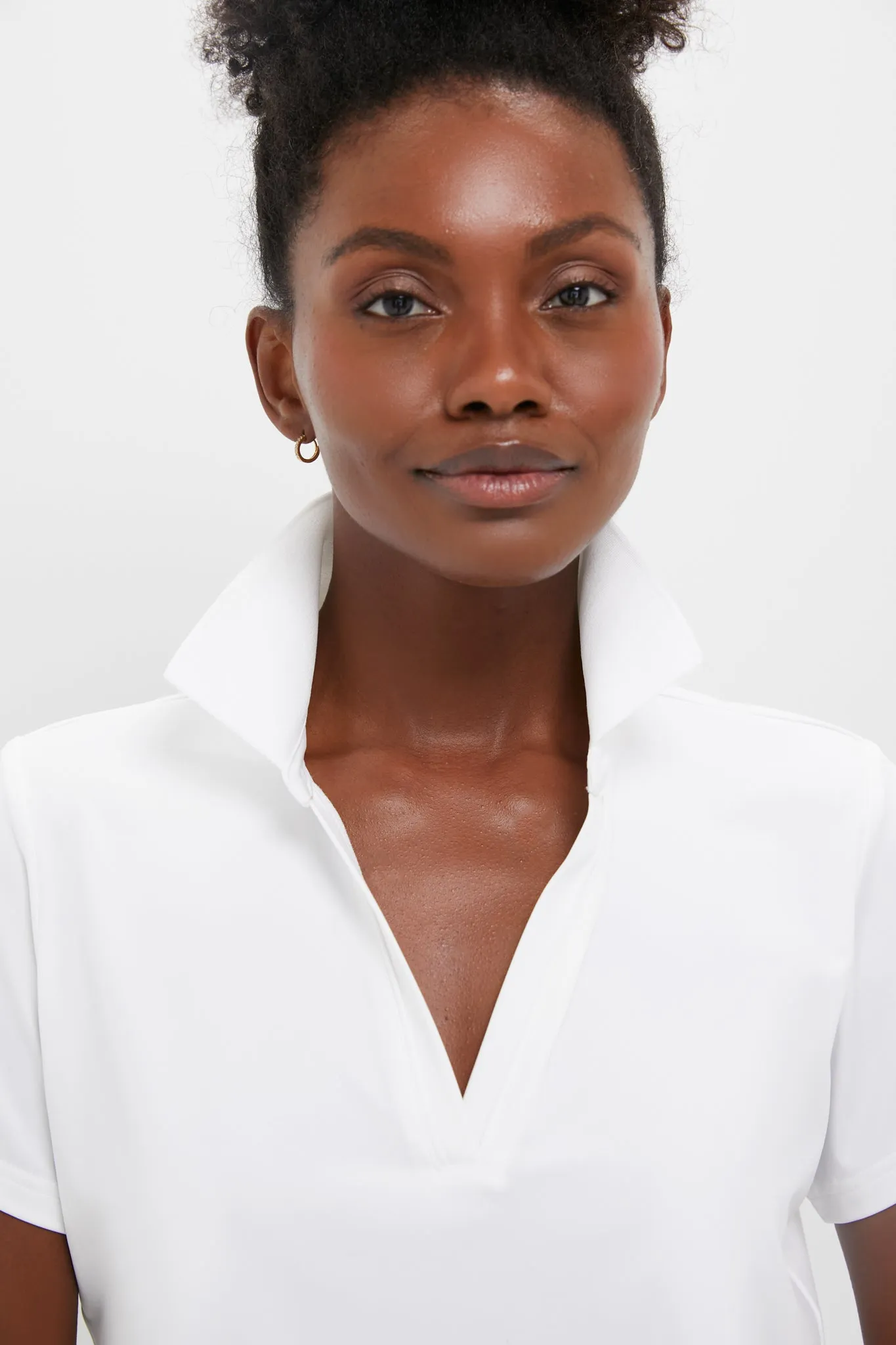 White Short Sleeve Performance Jersey Caroline Polo sold by Tuckernuck product image thumbnail 5